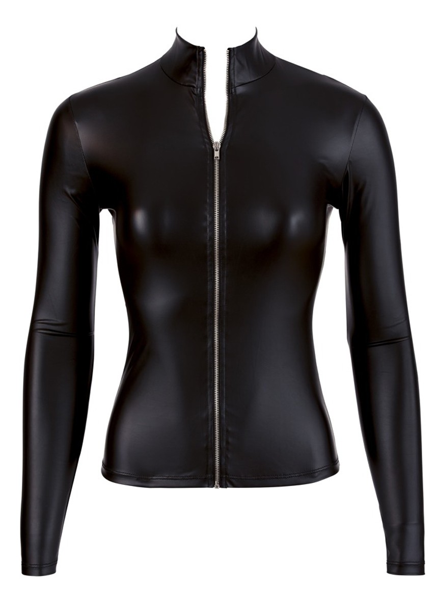 Wetlook-Langarm-Top, schwarz - vergleichen und g&uuml;nstig kaufen